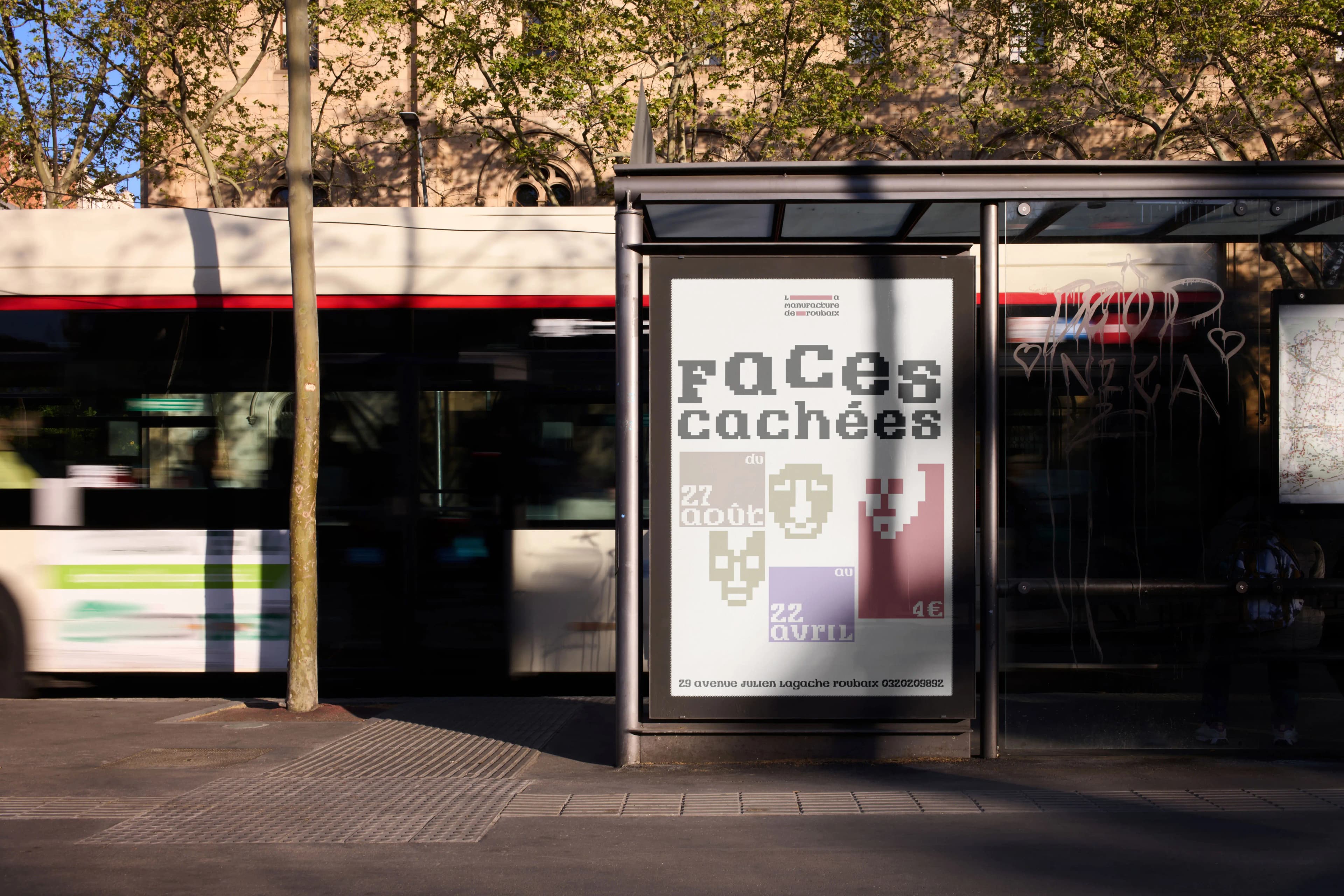 Manufacture de Roubaix - Affichage arrêt de bus