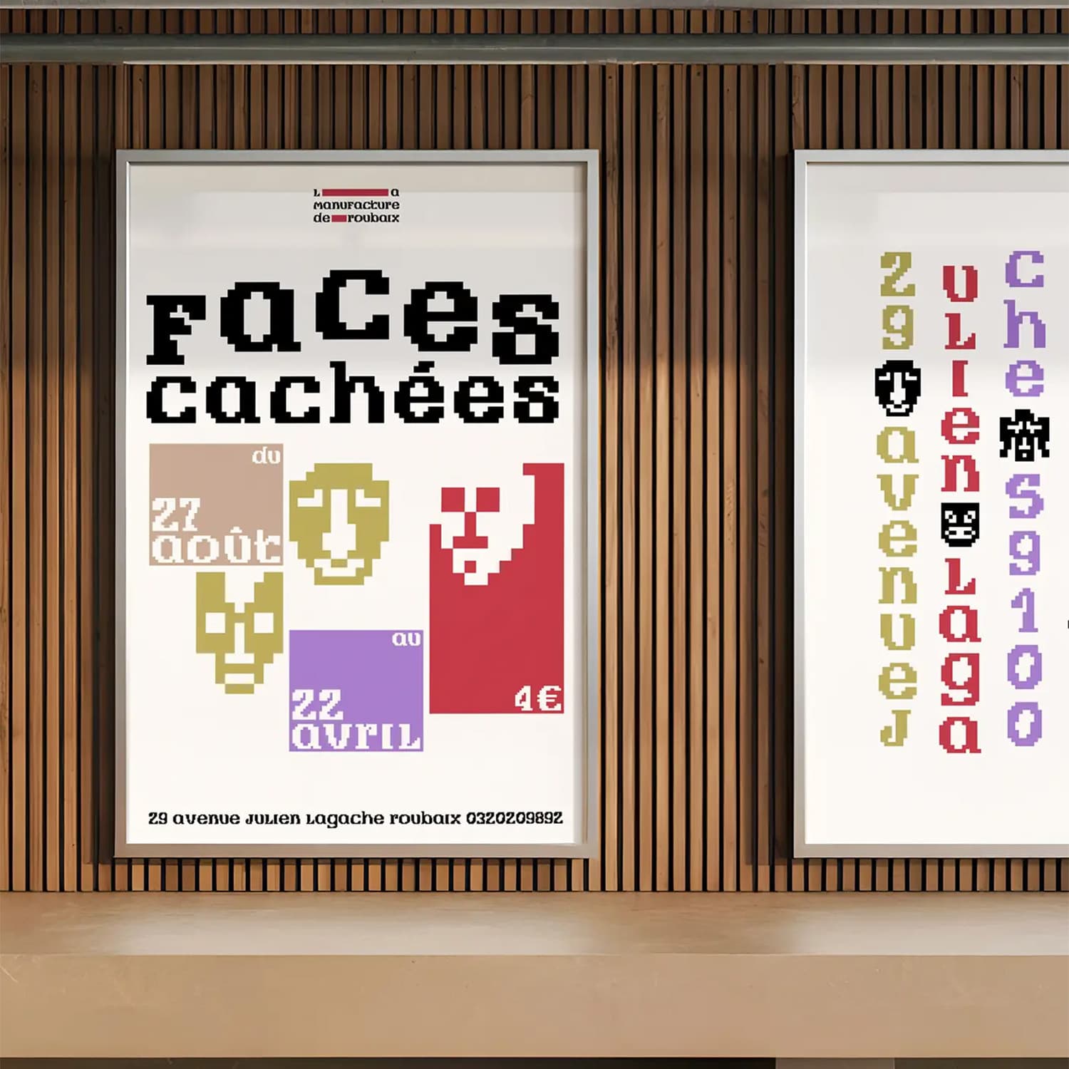 Faces cachées — affiches pour la Manufacture de Roubaix