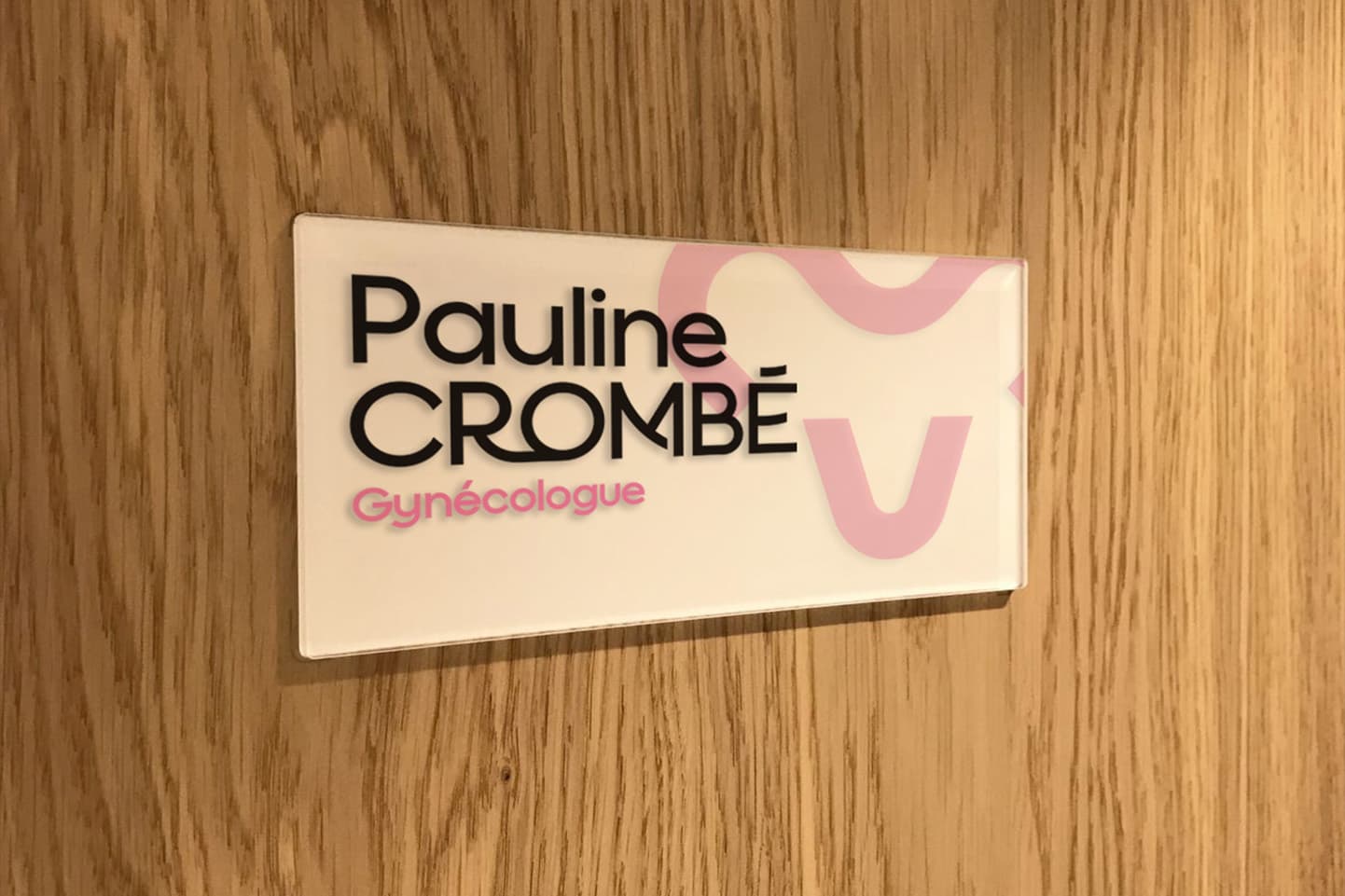 Pancarte de porte pour la gynécologue